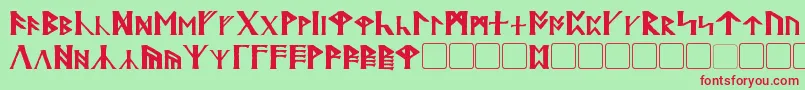 Britannian Font – Red Fonts on Green Background