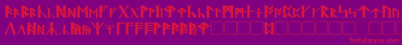 Britannian Font – Red Fonts on Purple Background