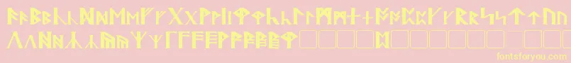 Britannian Font – Yellow Fonts on Pink Background
