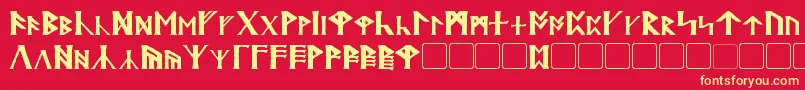 Britannian Font – Yellow Fonts on Red Background