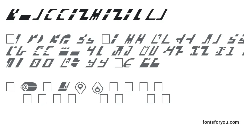 Schriftart TmillerFerengi – Alphabet, Zahlen, spezielle Symbole