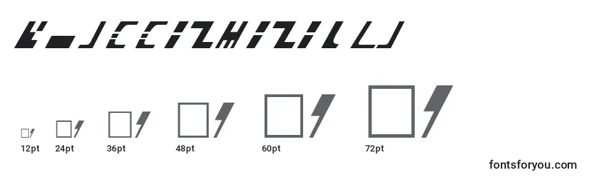 Размеры шрифта TmillerFerengi