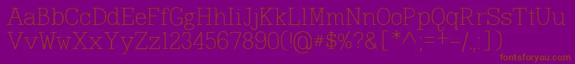 DР±sseldorf Font – Brown Fonts on Purple Background