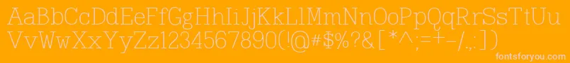 DР±sseldorf-Schriftart – Rosa Schriften auf orangefarbenem Hintergrund