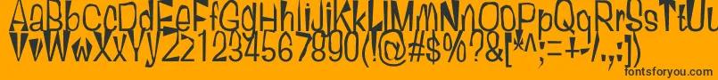 TallSally Font – Black Fonts on Orange Background