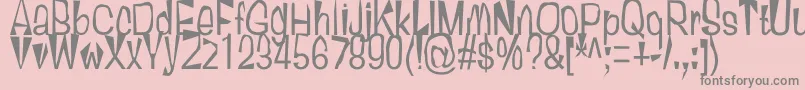 TallSally Font – Gray Fonts on Pink Background