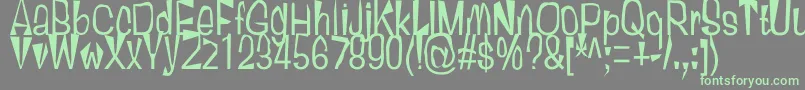 TallSally Font – Green Fonts on Gray Background