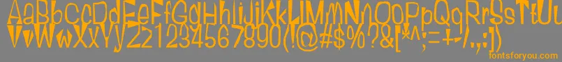 TallSally Font – Orange Fonts on Gray Background