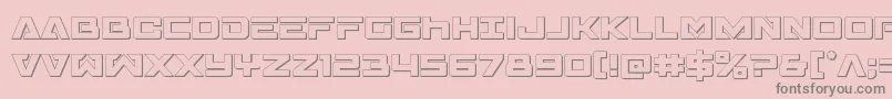 Transamerica3D Font – Gray Fonts on Pink Background