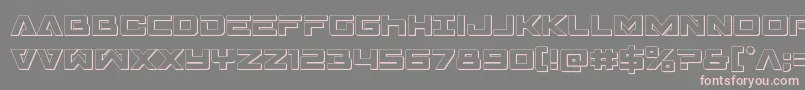 Transamerica3D-Schriftart – Rosa Schriften auf grauem Hintergrund
