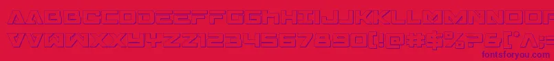 Transamerica3D Font – Purple Fonts on Red Background