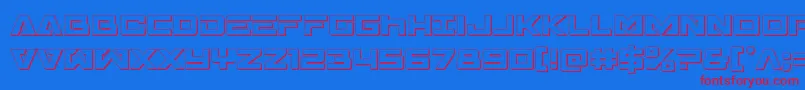 Transamerica3D-Schriftart – Rote Schriften auf blauem Hintergrund