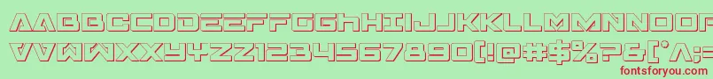 Transamerica3D Font – Red Fonts on Green Background