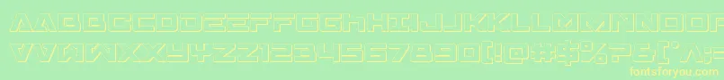 Transamerica3D Font – Yellow Fonts on Green Background