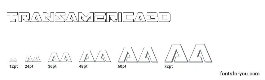 Размеры шрифта Transamerica3D