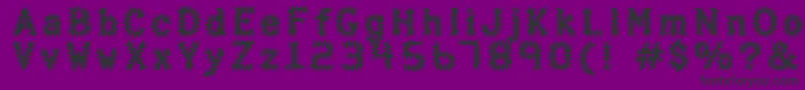 Fonte Haltera – fontes pretas em um fundo violeta