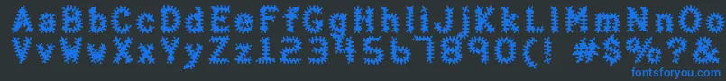 Haltera Font – Blue Fonts on Black Background