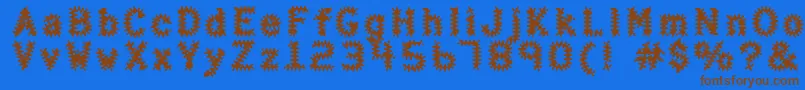 Haltera Font – Brown Fonts on Blue Background