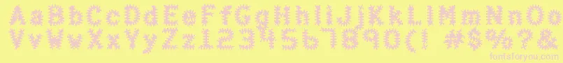 Haltera Font – Pink Fonts on Yellow Background