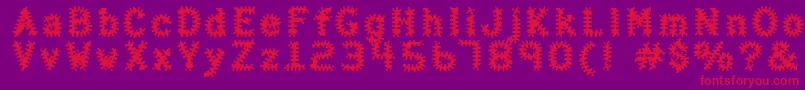 Haltera Font – Red Fonts on Purple Background
