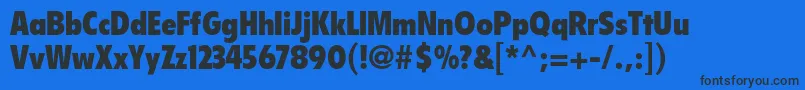 FlyerltstdBlackcondensed Font – Black Fonts on Blue Background