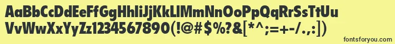 FlyerltstdBlackcondensed Font – Black Fonts on Yellow Background