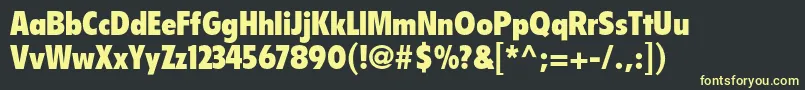 FlyerltstdBlackcondensed Font – Yellow Fonts on Black Background