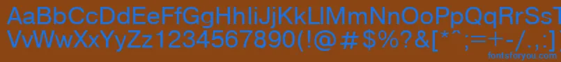 Compactbookenglish Font – Blue Fonts on Brown Background