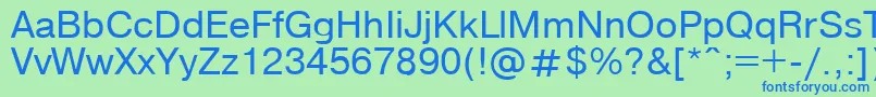 Compactbookenglish Font – Blue Fonts on Green Background