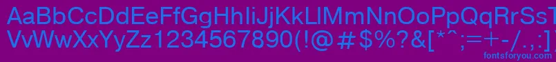 Шрифт Compactbookenglish – синие шрифты на фиолетовом фоне