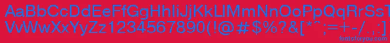 Compactbookenglish Font – Blue Fonts on Red Background