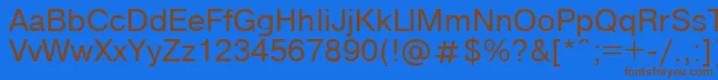 Compactbookenglish Font – Brown Fonts on Blue Background