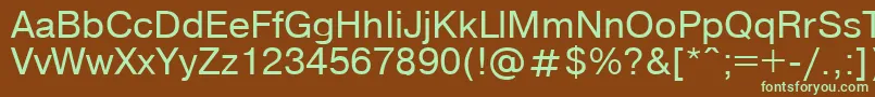 Шрифт Compactbookenglish – зелёные шрифты на коричневом фоне