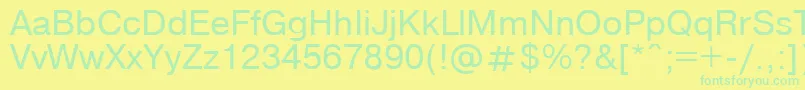 Compactbookenglish Font – Green Fonts on Yellow Background
