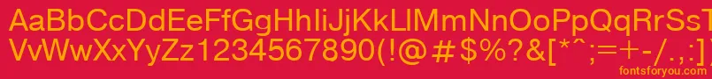 Compactbookenglish Font – Orange Fonts on Red Background