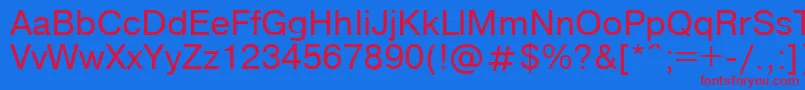 Compactbookenglish Font – Red Fonts on Blue Background