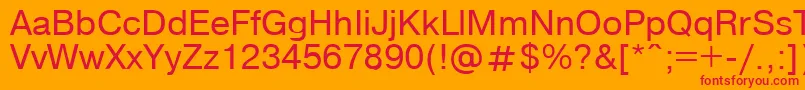 Compactbookenglish Font – Red Fonts on Orange Background