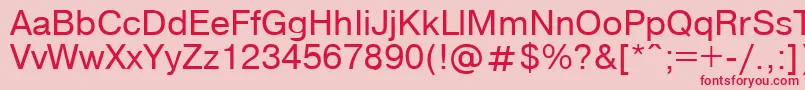 Compactbookenglish Font – Red Fonts on Pink Background