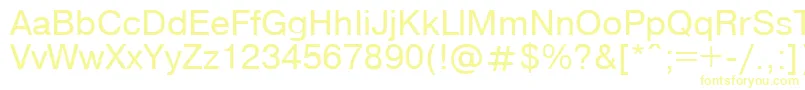 フォントCompactbookenglish – 黄色のフォント
