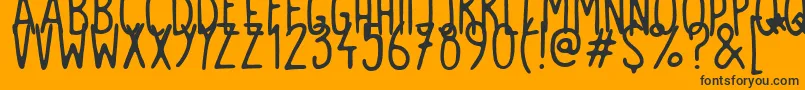 PyjamaParty Font – Black Fonts on Orange Background