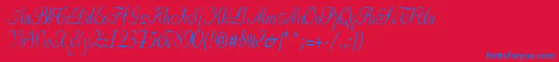 Basicclassa156aRegularTtcon Font – Blue Fonts on Red Background