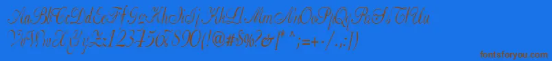Basicclassa156aRegularTtcon Font – Brown Fonts on Blue Background