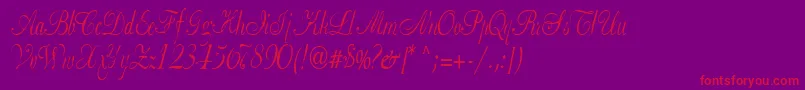 Basicclassa156aRegularTtcon Font – Red Fonts on Purple Background