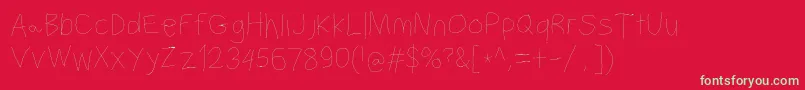 Filamenttwo Font – Green Fonts on Red Background