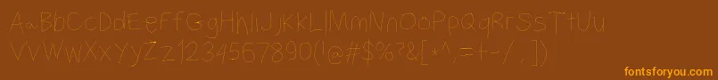 Filamenttwo Font – Orange Fonts on Brown Background