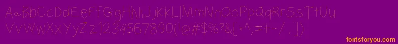 Filamenttwo Font – Orange Fonts on Purple Background