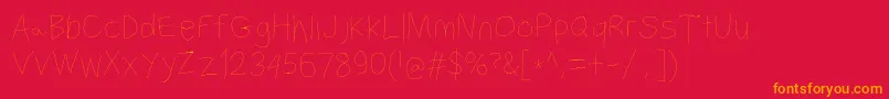 Filamenttwo Font – Orange Fonts on Red Background