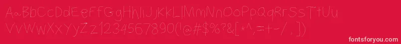 Filamenttwo Font – Pink Fonts on Red Background