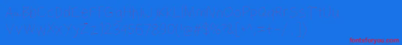 Filamenttwo Font – Red Fonts on Blue Background