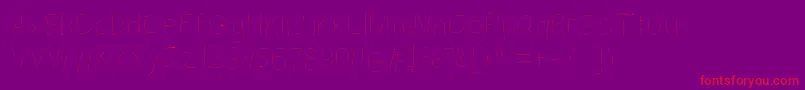 Filamenttwo-Schriftart – Rote Schriften auf violettem Hintergrund